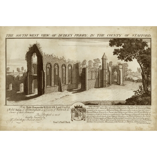 View of Dudley Priory by Nathaniel Buck - Wrapped Canvas Art Prints
