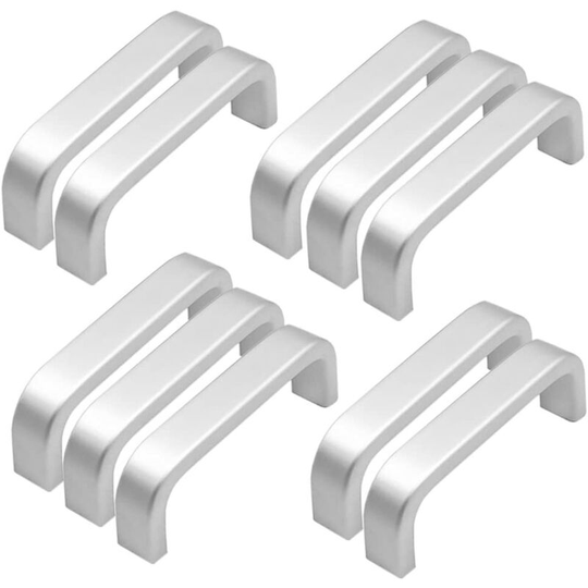 10pcs Mini Aluminum Kitchen Cabinet Door Handles Cupboard Drawer Bedroom Furniture Pulls (64MM)