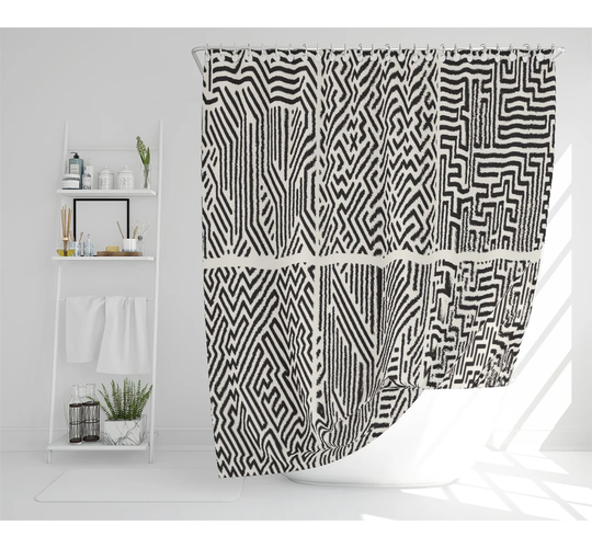 Quirion Polyester Shower Curtain Set