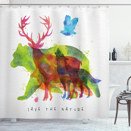 Birkir 13 Piece Polyester Shower Curtain Set