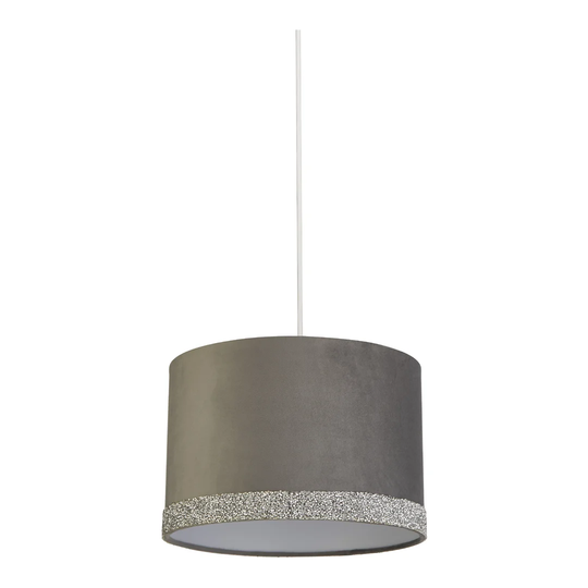 Glitter Band 30cm Velvet Drum Pendant Shade