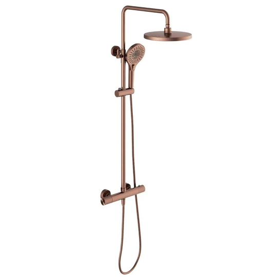 Madrid Exposed Thermostatic Shower Pack - Gold