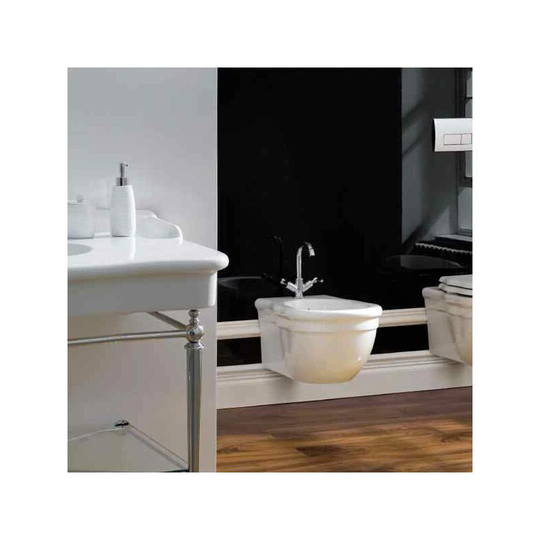 Eastbrook - Fino Wall Hung Bidet - 360mm Wide - 1 Tap Hole - White - 95.039 - White