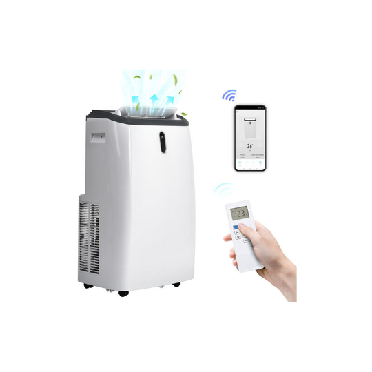 Swyeoot - 12000btu mobile air conditioning with remote control, app control (Wifi), 4 in 1 mobile air conditioning, dehumidifier, fan function,