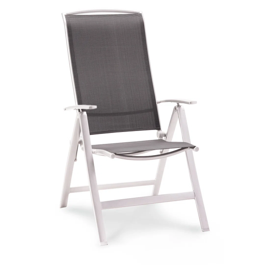 2 x Lasley folding chairs in silver