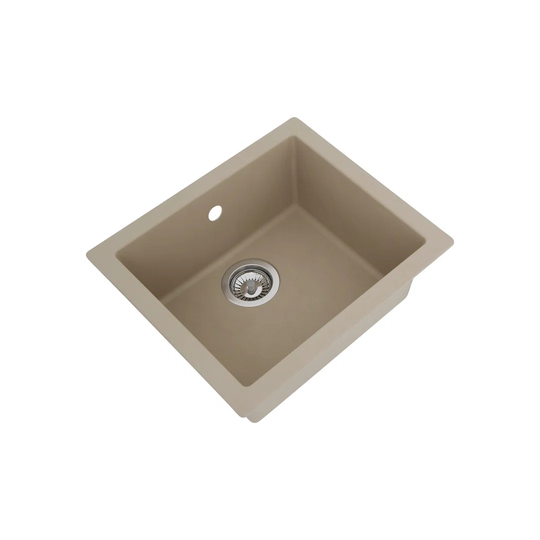 Mineralite fitted sink 1 bowl, sand beige