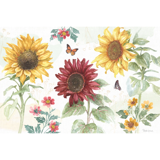 Sunflower Splendor IV by Beth Grove - Wrapped Canvas Painting Print