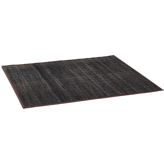 Relaxdays - Bamboo Bath Mat 100 x 80 cm Bathroom Mat of Wood with Anti-Slip Underside, Perfect for use as Bathtub Mat or Shower Mat, Black