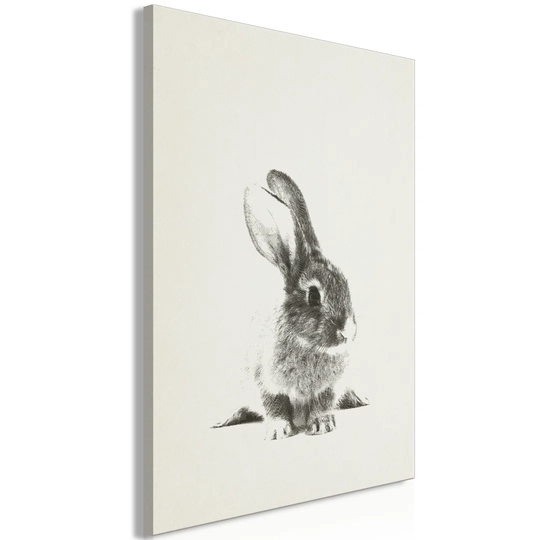 Fluffy Bunny - Wrapped Canvas Painting