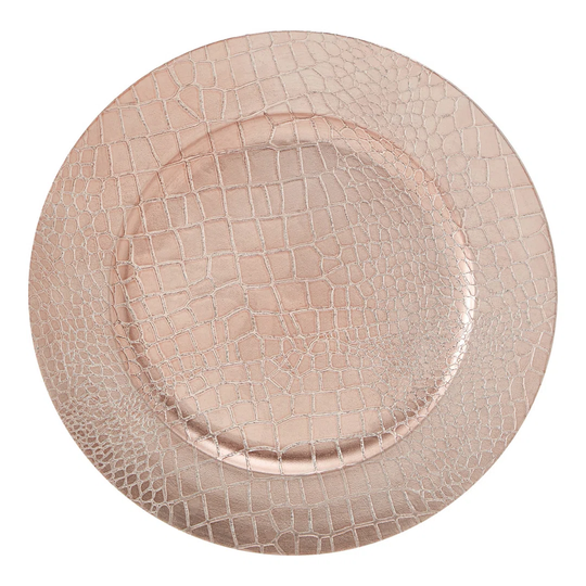 Eliakim Rose Gold Pebble Effect Charger Plate