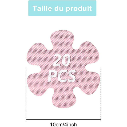Ilovemilan - Non-slip Bathtub Sticker(20 Pieces, Pink)
