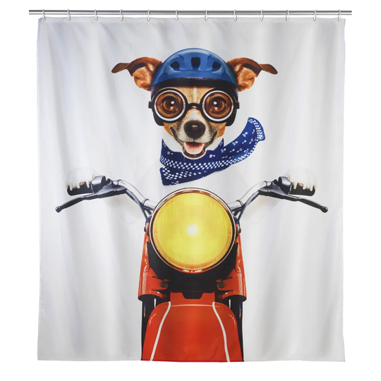 Daviston Biker Dog Shower Curtain