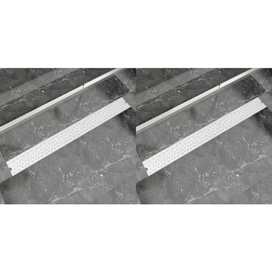 Linear Shower Drain 2 pcs Bubble 1030x140 mm Stainless Steel