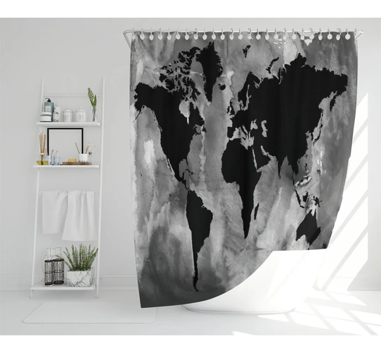 Dilya Polyester Shower Curtain Set