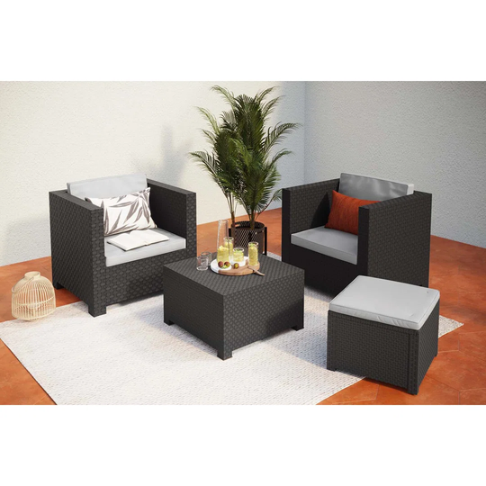 Krisztina 3-Seater Recycled Plastic Garden Set
