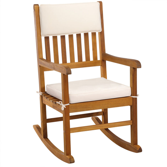 Wooden rocking chair traditional rocking armchair tropical exotic acacia wood nursing chair nursery furniture
