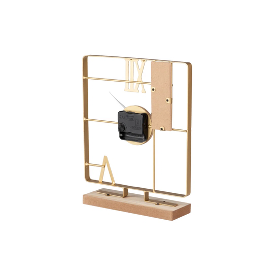 Analog Mechanical Tabletop Clock in Golden