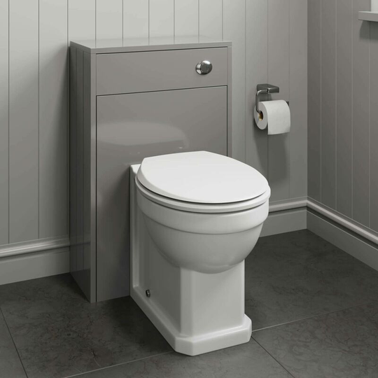 Parklane - 500mm Bathroom Toilet btw Unit Pan Back To Wall wc Grey Traditional - Grey