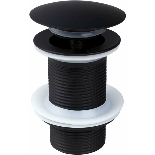 Bearsu - pop-up drain stopper, pop-up stopper without overflow, universal pop-up sink stopper, sink stopper, sink drain stopper, black drain stopper