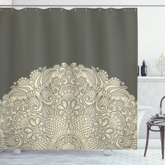 Beverely 13 Piece Polyester Shower Curtain Set