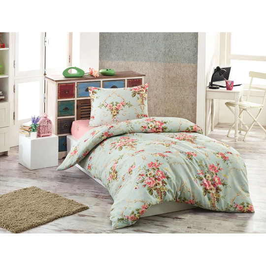 Vienna Mint/Pink/Yellow Duvet Cover Set