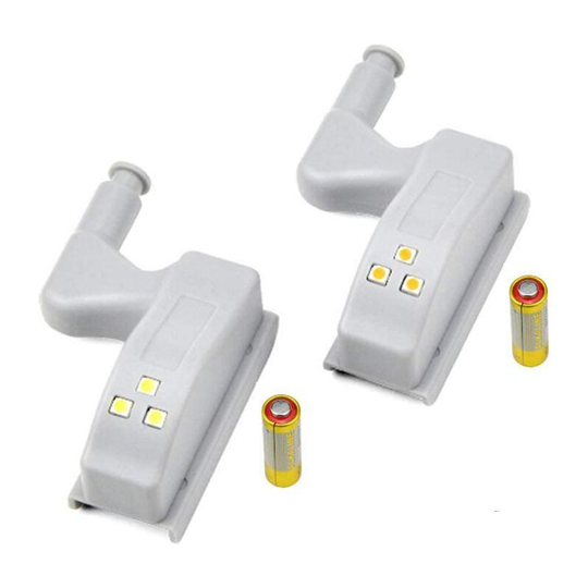 Led Hinge Light, Universal Home Kitchen Office Door Light Hotel Cabinet Circuit Breaker Cold White Lighting Lamp Cabinet Night Light (Batteries