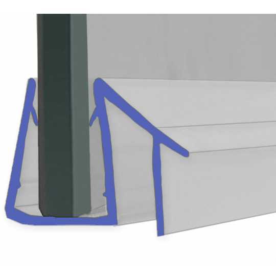 Shower Seal for Screens, Doors or Panels | Fits 8, 9 or 10mm Glass | For When There Is No Gap | SEAL075 (80cm) - Clear