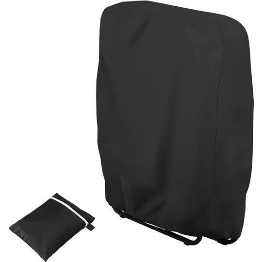 Folding Sun Lounger Protective Cover, Dustproof, Waterproof, Anti-UV Garden Lounger Cover, 210D Oxford Garden Relax Armchair Cover, W71 × H110 (Black)
