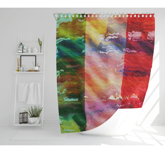 Italy Flag Designer Shower Curtain