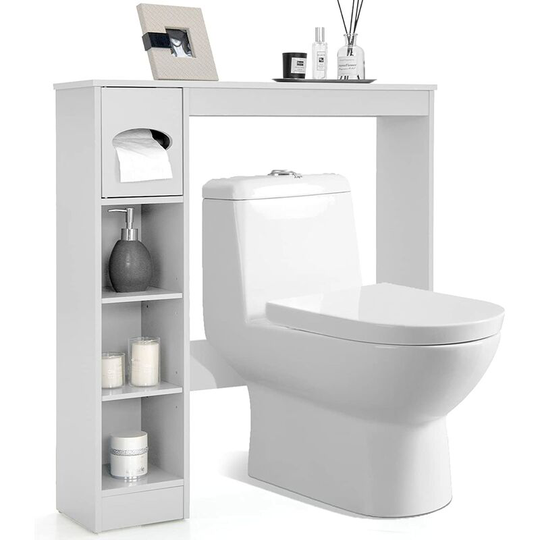 Casart - Over-The-Toilet Bathroom Storage Cabinet Washing Machine Rack w/ Paper Holder