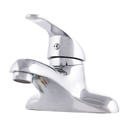 Greenice - Basin Faucet Zinc Alloy, Chrome, Hot-Cold Water, Low Spout, Single Lever [QLI-FA-5505] (QLI-FA-5505)