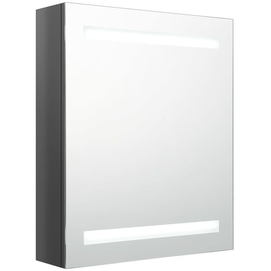 Vidaxl - led Bathroom Mirror Cabinet Shining Grey 50x14x60 cm Grey