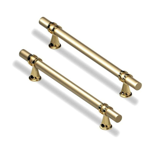 Perlerare - 2 Pack Kitchen Cupboard Handles with Screws Zinc Alloy 160mm Kitchen Cabinet Drawer Bedroom (2, 160mm)