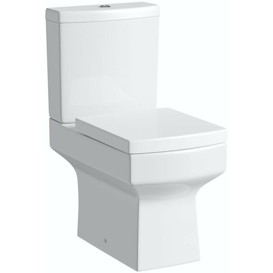 Wye close coupled toilet inc soft close seat - White - Orchard