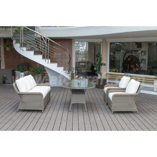 Beelu Metal 5-Person Seating Group with Cushions