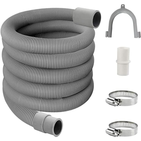 Langray - Drain Hose, Washing Machine Extension Kit, Washing Machine Drain Hose, Universal Drain Hose, Water Drain Hose, Washing Machine Hose (3m)