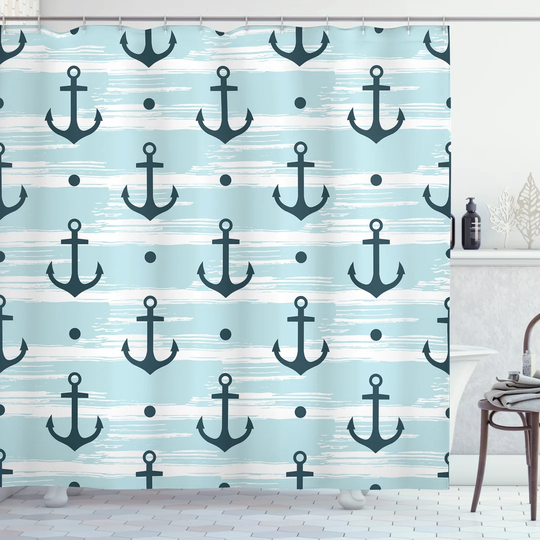 Bishr 13 Piece Polyester Shower Curtain Set