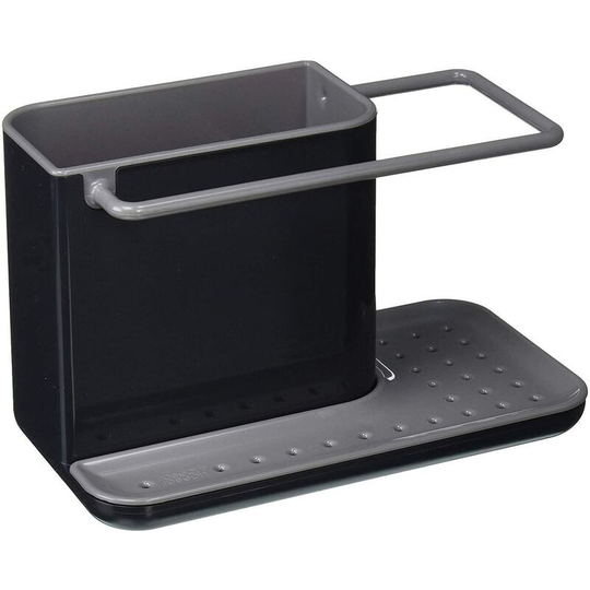 Caddy-Storage Sink, Holder for Sponge, Scraper, Brush, Dishwashing Liquid, Dishcloth, Small Model-Dark Gray Gray