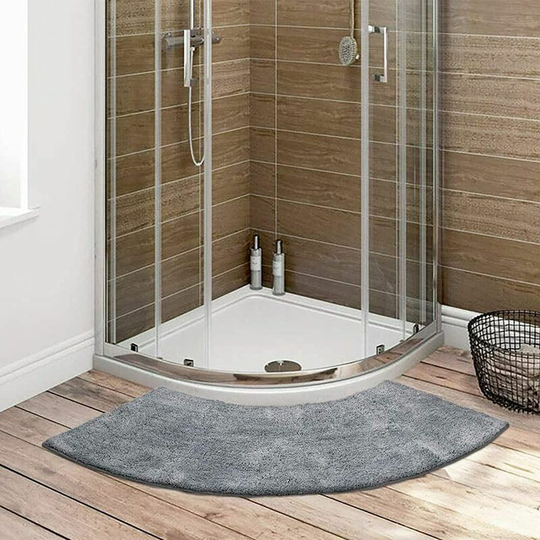Morejieka - Bathroom Mat, Small Quadrant Rounded Shower Mat, Super Absorbent Non-Slip Comfortable Bath Mat Bath Screen.