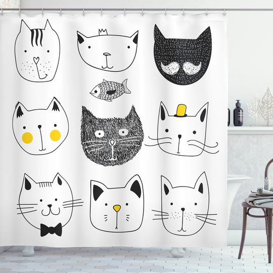 Bekzod Polyester Shower Curtain Set