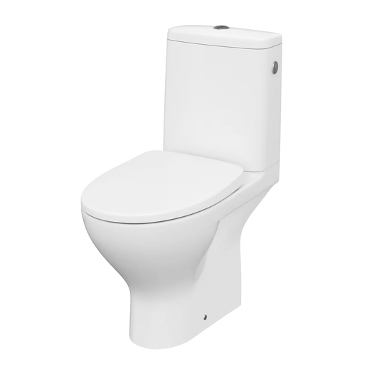 Moduo Back to Wall Toilet with Button Flush and Soft Close Seat
