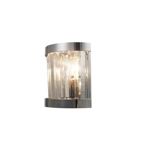 Crofton 1 - Light Polished Chrome Flush Mounted Sconce