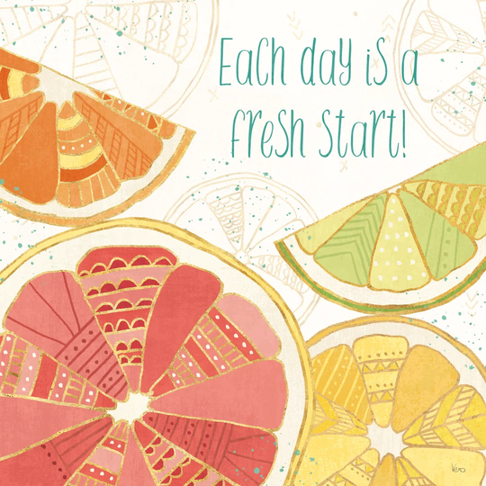 Citrus Splash I by Veronique Charron - Wrapped Canvas Painting Print