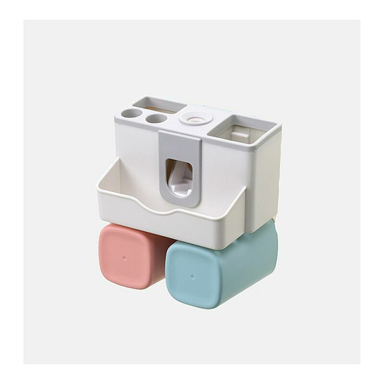 Bathroom wall mount toothbrush holder bathroom shelf 2 cups