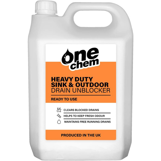 One Chem - Heavy Duty Sink and Drain Unblocker Gel - 5L - Powerful Formula- Drain Opener - Pipe Cleaner - Sink Unblocker...