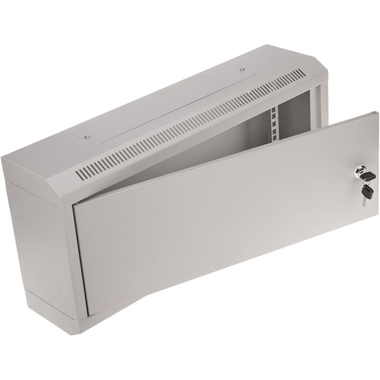 Rackmatic - Server rack cabinet 19 inch 4U 600x150x288mm wallmount with metal door SOHORack white