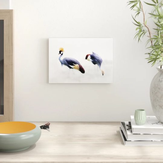 'Grey Crowned Cranes Bird' Graphic Art