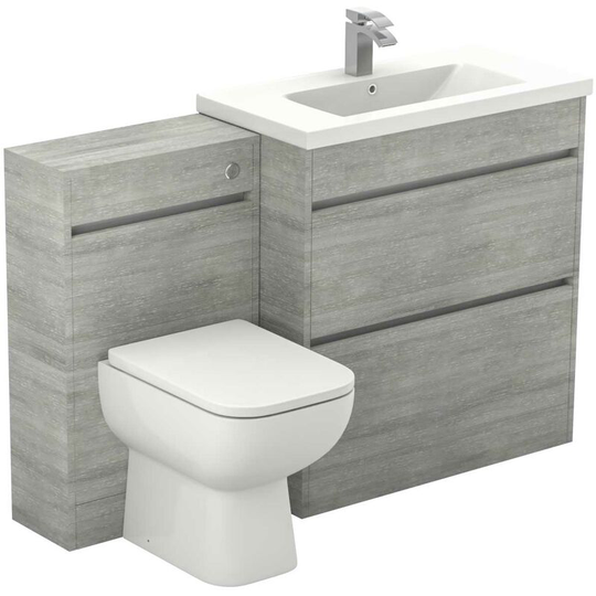 Wholesale Domestic - City Molina Ash 1300mm 2 Drawer Vanity Unit Toilet Suite - Molina Ash