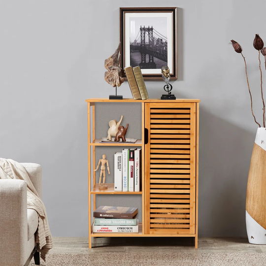 Lipman 66Cm W x 87Cm H x 33Cm D Free-Standing Bathroom Cabinet