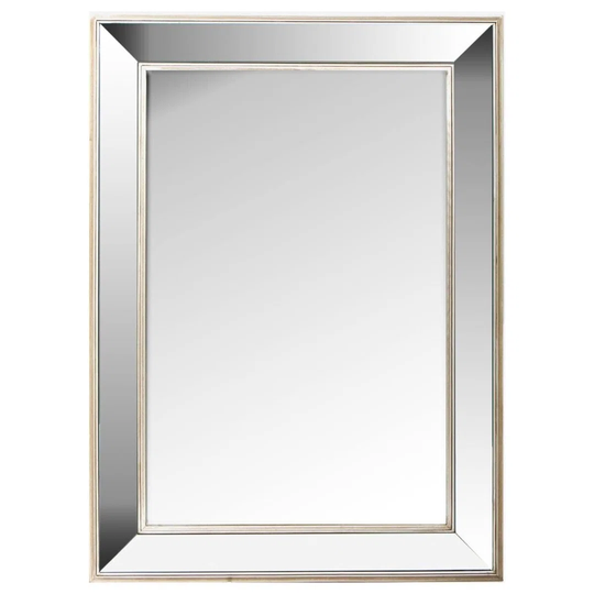 Lakiska Wood Framed Mounts to Dresser Bathroom Mirror in Yellow